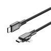 Budi Power Fusion 65 – 2-in-1 Type-C + iPhone PD 65W Charging Cable – Model (DC253TTL12B)