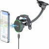 Budi Universal Magnetic Car Holder - 2 IN 1 Universal Magnetic Wireless Car Charger Holder (Windshield + Vent) - CM576B